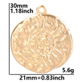 Gold celestial sun and moon pendant necklace made of high-quality stainless steel - Gold Color Pendant