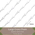 Chaîne à maillons croisés en acier inoxydable pour bracelets et colliers faits main - Chaîne Croix Large 5x14mm 1m