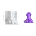 3D heks siliconen mal en paarse hars kaars DIY kit met nauwkeurige afmetingen - Heks