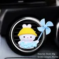 Cute bunny car air vent aromatherapy clip with yellow hat and blue windmill - Youyou Rabbit Air Vent Aromatherapy