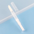 Portable transparent cosmetic twist pen with white brush tip for liquid foundation - 3ml Flocking Type