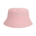 Classic pink cotton bucket hat for men and women featuring a minimalist plain design - Pink