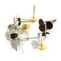 Flat pad earring posts in gold, silver and bronze finishes for DIY jewelry making - 6mm Silver / 100 Pcs Per Pack