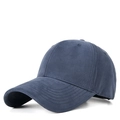 Minimalist deep blue baseball cap in premium twill fabric shown from a side profile - M (57-60cm) / Dark Blue