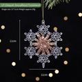 Transparent acrylic snowflake ornament with rose gold sequins for Christmas decoration - Sequin Snowflake
