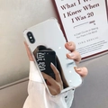 Mirror phone case for iPhone with clear anti-fall bumper corners and reflective back cover - Silver Mirror / iPhone 12 Pro Max