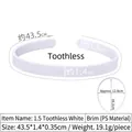 DIY 1.4cm wide white smooth plastic headband without teeth for hair accessories crafting - 1.5CM Non-toothed White Visor