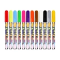 12-color 0.7mm liquid chalk marker set with black barrels for LED glass and blackboard - 12-Color Set