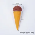 Realistic chocolate ice cream cone model with measurements 15cm height and 5.5cm width - Light Coffee