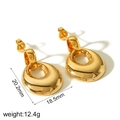 Polished 18k gold teardrop hoop earrings for women with size 20.2mm and weight 12.4g - Gold Water Drop Hoop Earrings (TE6810)