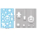 Christmas window decals with gingerbread man, snowflakes, and wreath designs, 20x30cm sheet - BQ425 Gingerbread Man