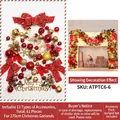61pcs Christmas ornament set with 13 styles of red and gold baubles for 270cm garlands - Accessory Pack (Rattan Not Included) / Red Gold