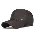 Casquette de baseball marron foncé pour hommes avec emblème Sport et texture sergé - café