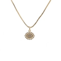 Elegante goldene Halskette mit Augen-Anhänger und funkelnden Zirkonia-Steinen für Damen - Mini Schlichter Böser Blick