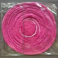 Foldable deep pink jellyfish paper lantern with metal stand in plastic packaging - Rose Red