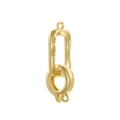 18K gold plated copper oval double loop connector for pearl necklace and bracelet - VK220 (11mm*28mm) / Gold