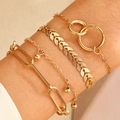 Gold - Geometric Leaf Style