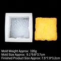 Square silicone mold for DIY crafts with natural rock texture and golden sample model - 5# Natural Texture/B857
