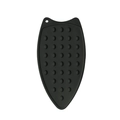 Thick black silicone iron rest pad with heat-resistant bumps and hanging hole - Black