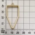 Golden pentagon geometric alloy hollow pendant frame for DIY jewelry making - Bullet Shape (10471) / 24x40mm / KC Gold