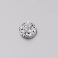 Detailed view of a 6mm round resin sparkling druzy bead with silver foil texture for DIY crafts - 6mm / Broken Silver Texture (21)