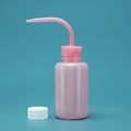 Pink plastic 150ml wash bottle with curved nozzle and scale markings for succulents - 150ml (Pink with Extra Cap)