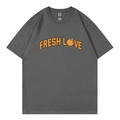 T-shirt Sturniolo Triplets gris anthracite en coton avec imprimé graphique Fresh Love - Gris clair