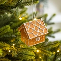 Peperkoekhuisje kerstboomversiering van schuim, 8x8cm groot met kleurrijke suikerdetails - Schuim Peperkoek Huis