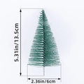 Mini albero di Natale artificiale verde alto 13,5 cm con tronco in metallo argentato decoro - Mini Albero di Natale (A3-22)