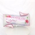 Pink Mother's Day flower crown foil balloon with Happy Mother's Day text 85x68cm - Mother's Day Gradient Streamer
