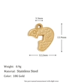 Pendentif cœur en acier inoxydable doré 18K avec gravure I love you for life - Cœur Gravé - Or