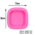Stampo in silicone rosa con trama geometrica a rombi, 8x7 cm per dolci fondenti - Stile 2 / Rosa