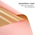 Waterproof lotus pink and gold gilded florist paper for elegant flower wrapping - Lotus Pink + Gold