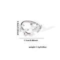 Detailed view of leaf snake ring with dimensions 0.9cm height and 1.7cm width - Tyr0370 / Adjustable Open