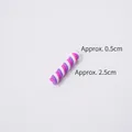 Mini bâton de guimauve en spirale violet et blanc pour bricolage et décoration - Rose Foncé, Violet et Blanc