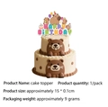 Macro detail of a Capybara Happy Birthday cake topper with dimensions and package weight - Big Cake Topper 1PCS-Capybara