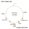 Stainless steel necklace featuring a faceted pink glass stone with 18k gold plating - Pink Glass Stone Gold Necklace / 41.5+5cm