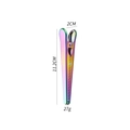 Rainbow plated stainless steel sealing clip with dimensions 11.2cm height and 2cm width - Pointed Clip-Multicolor