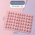 Stampo in silicone rosa per caramelle a forma di frutta come ananas e ciliegia per alimenti - Alleanza di Frutta