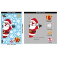 Christmas window decals set with Santa and snowflake size details on 20x30cm sheet - Waving Santa Claus Style