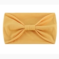 Elastic yoga headband in vibrant yellow fabric with a stylish central knot design - Goose Yellow