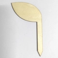 Leaf-shaped wooden plant tag for succulents in natural finish with sharp insertion stake - Leaf Shape (5.8*10cm)