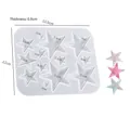 Stampo in silicone a forma di stella per gioielli in resina con dimensioni dettagliate - Patch a Stella