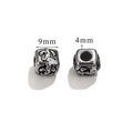 9mm vintage stainless steel beads with cross relief and 4mm hole for DIY jewelry - Cross Relief-Style 8