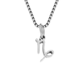 Elegant silver stainless steel box chain necklace with Capricorn zodiac sign pendant - Capricorn / Steel