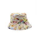 Artistic oil painting bucket hat with colorful marble patterns for stylish outdoor sun protection - Quicksand Marble Texture (04)