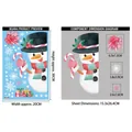Christmas snowman window stickers with candy cane and snowflakes labels for festive decor - BQ464 Snowman