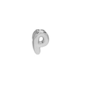 Polished silver bubble letter P charm with hole for DIY jewelry making - Silver Letter P Pendant