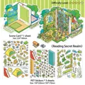 Forest theme 2.5D DIY stickers set with PET transparent sheets and scene base card - Reading Secret Realm