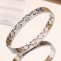 【213】silver Hollowed-out Daisy Bracelet